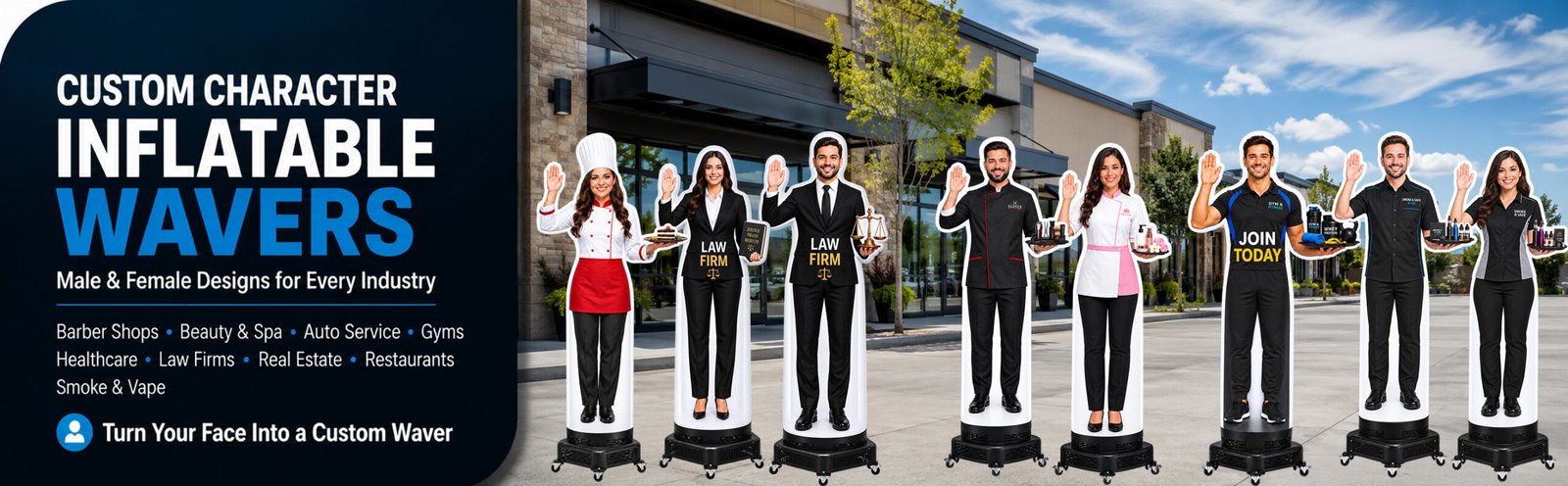 Custom Character Inflatable Wavers