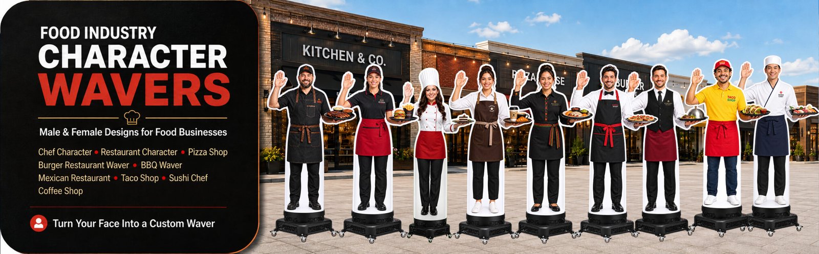 Food Industry Characters Wavers