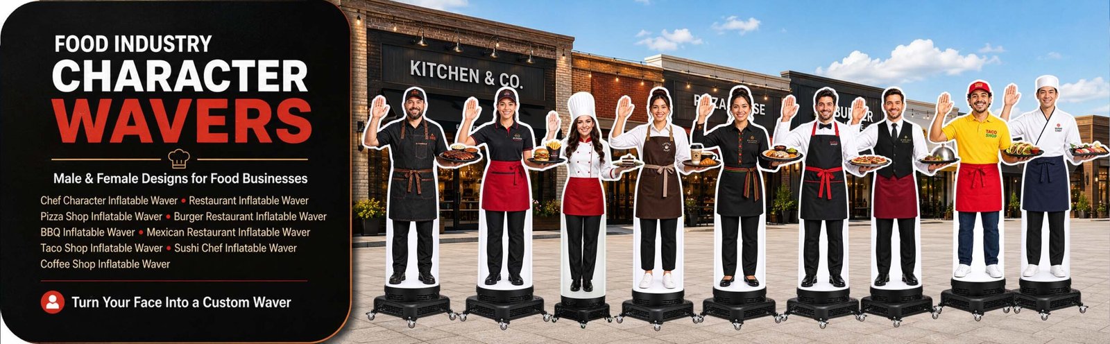 Food Industry Characters Wavers