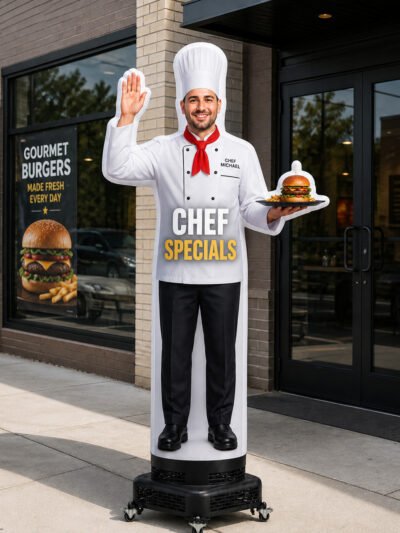 Male Chef Inflatable Waver