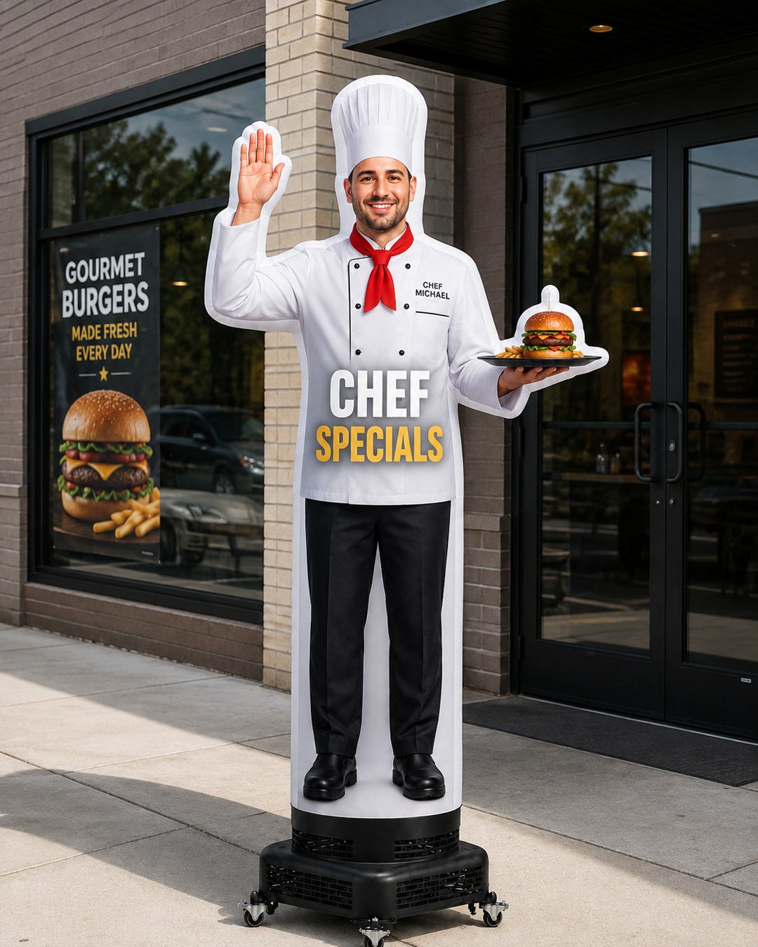 Male Chef Inflatable Waver