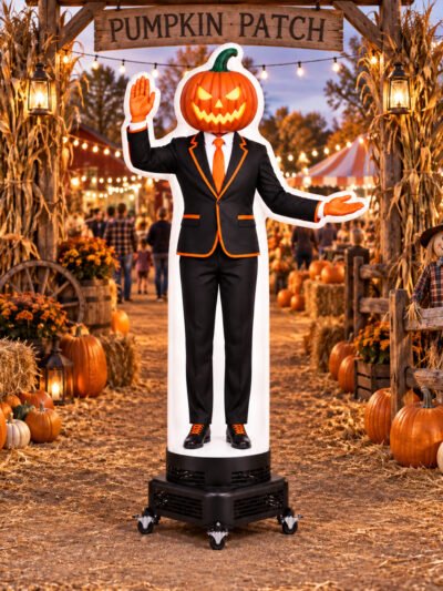 Halloween Pumpkin Head Custom Waver Inflatable