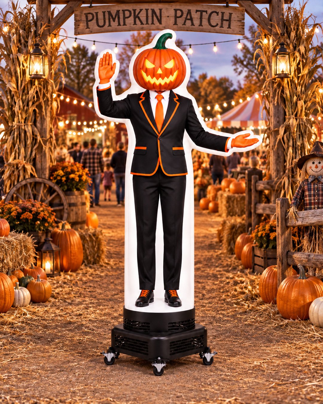 Halloween Pumpkin Head Custom Waver Inflatable