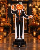 Halloween Pumpkin Head Custom Waver Inflatable