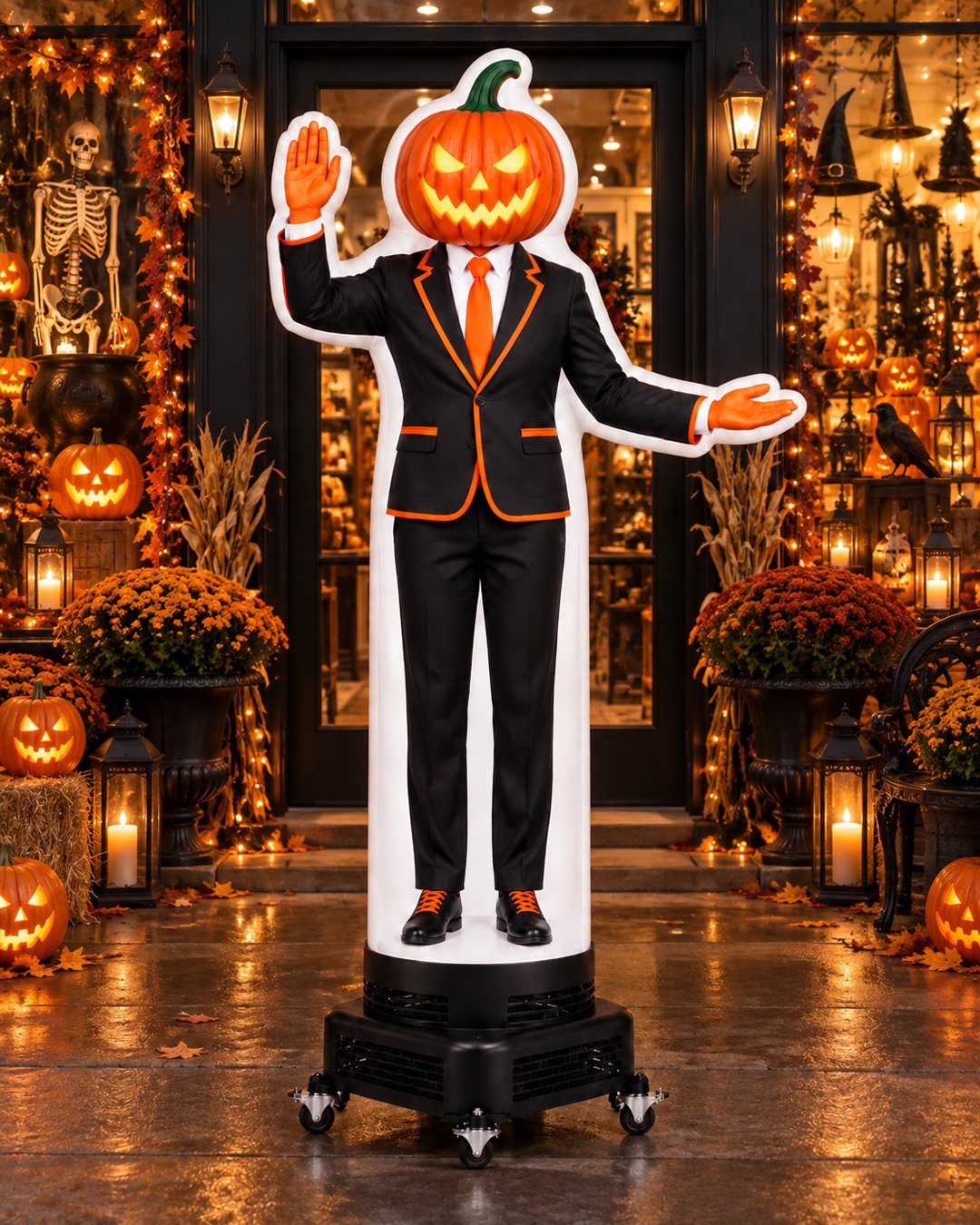 Halloween Pumpkin Head Custom Waver Inflatable