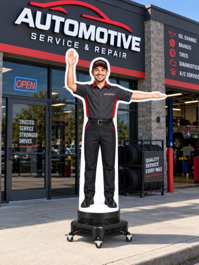 Male Automotive Service Custom Waver Inflatable