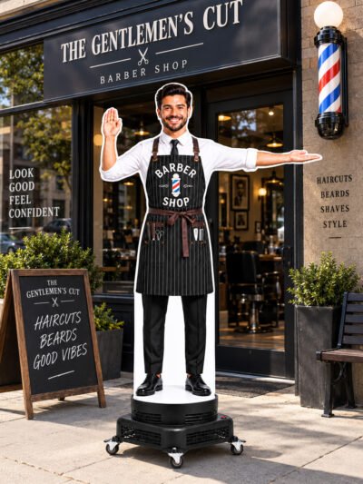 Male Barber Character Custom Waver Inflatable