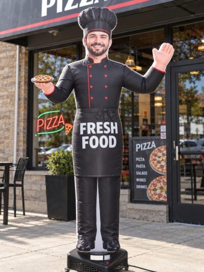 10FT Pizza Chef Custom Waver Inflatable